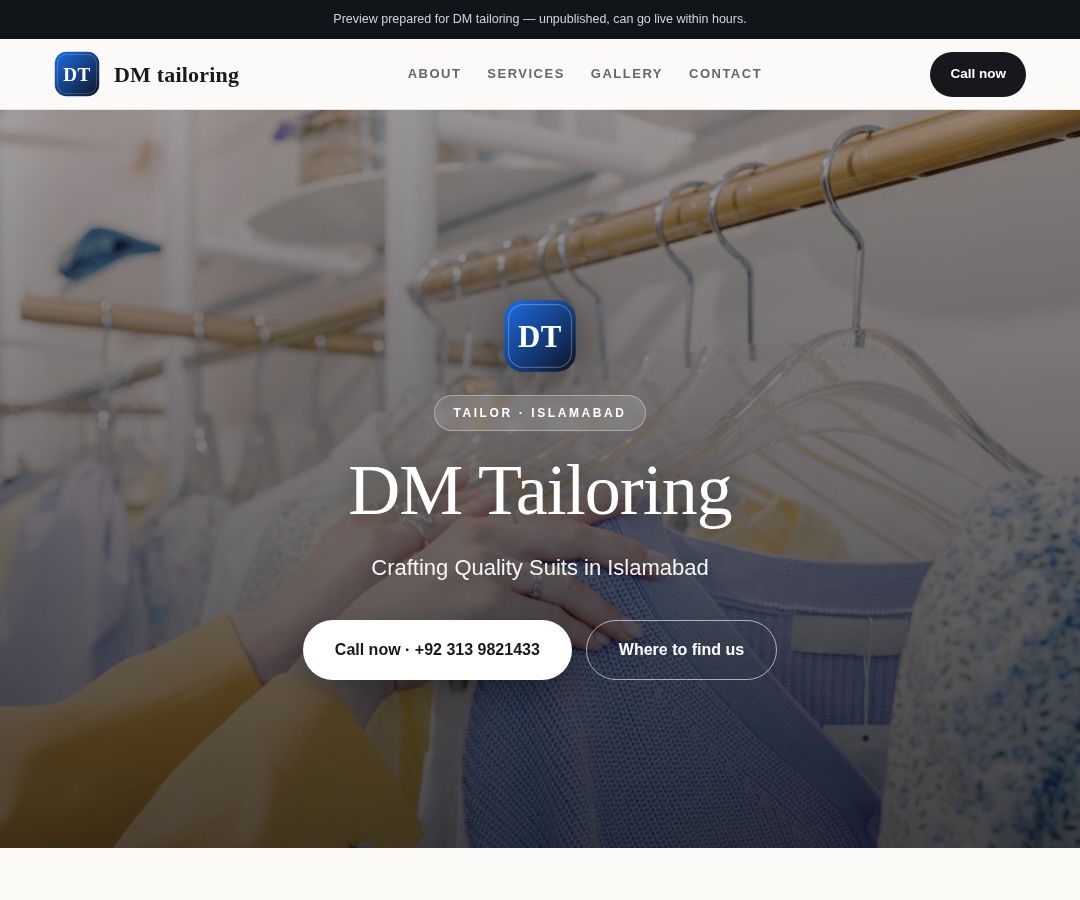 DM tailoring