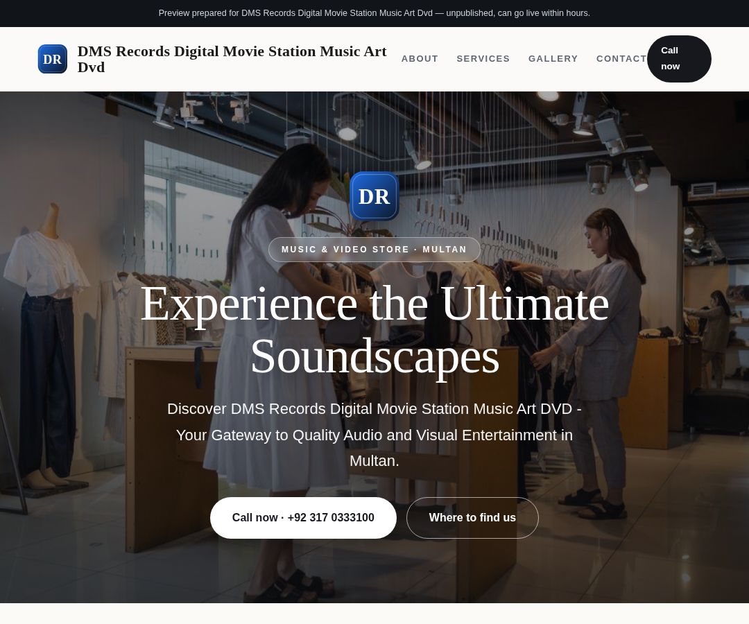 DMS Records Digital Movie Station Music Art Dvd