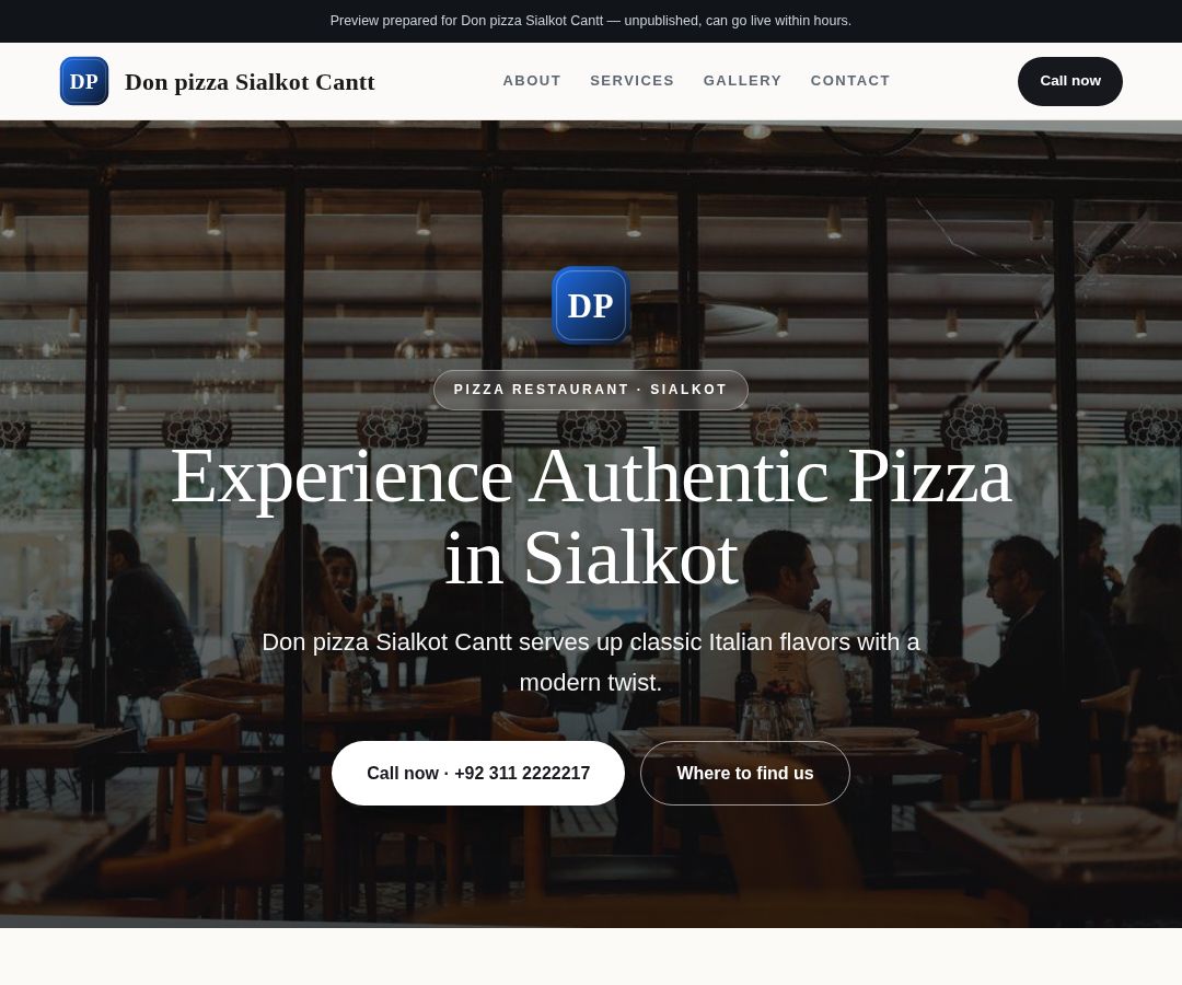 Don pizza Sialkot Cantt