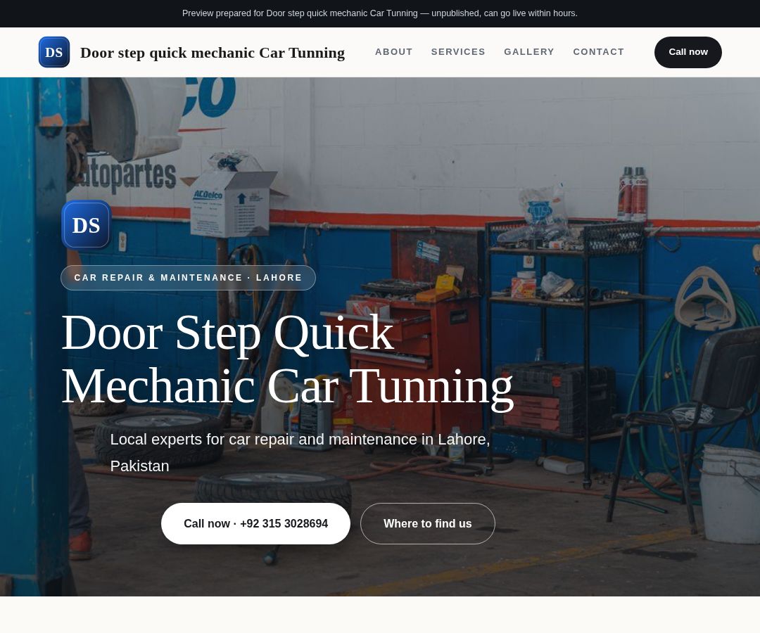 Door step quick mechanic Car Tunning