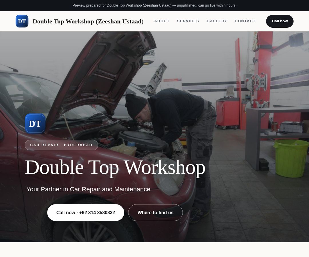 Double Top Workshop (Zeeshan Ustaad)