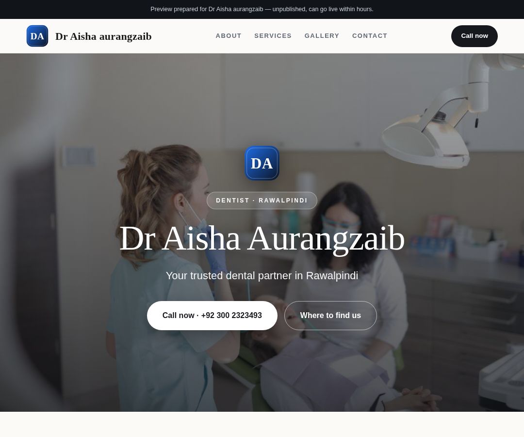 Dr Aisha aurangzaib