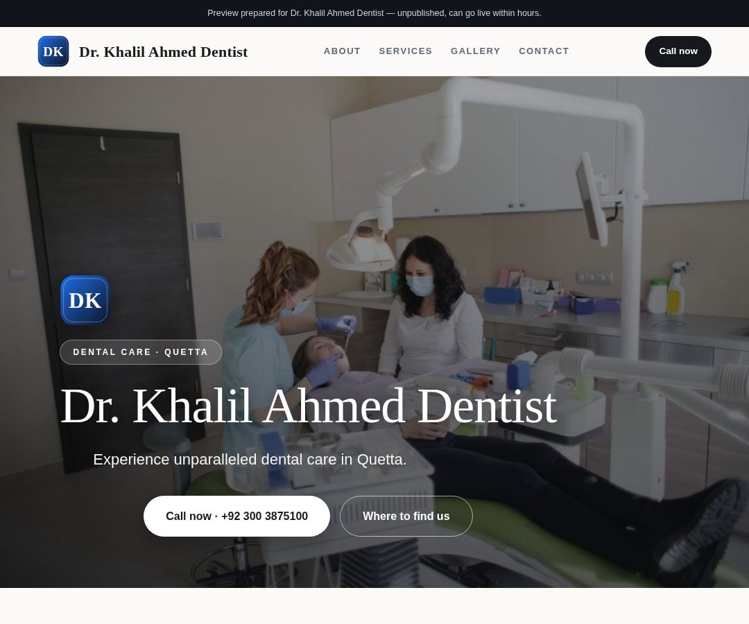 Dr. Khalil Ahmed Dentist