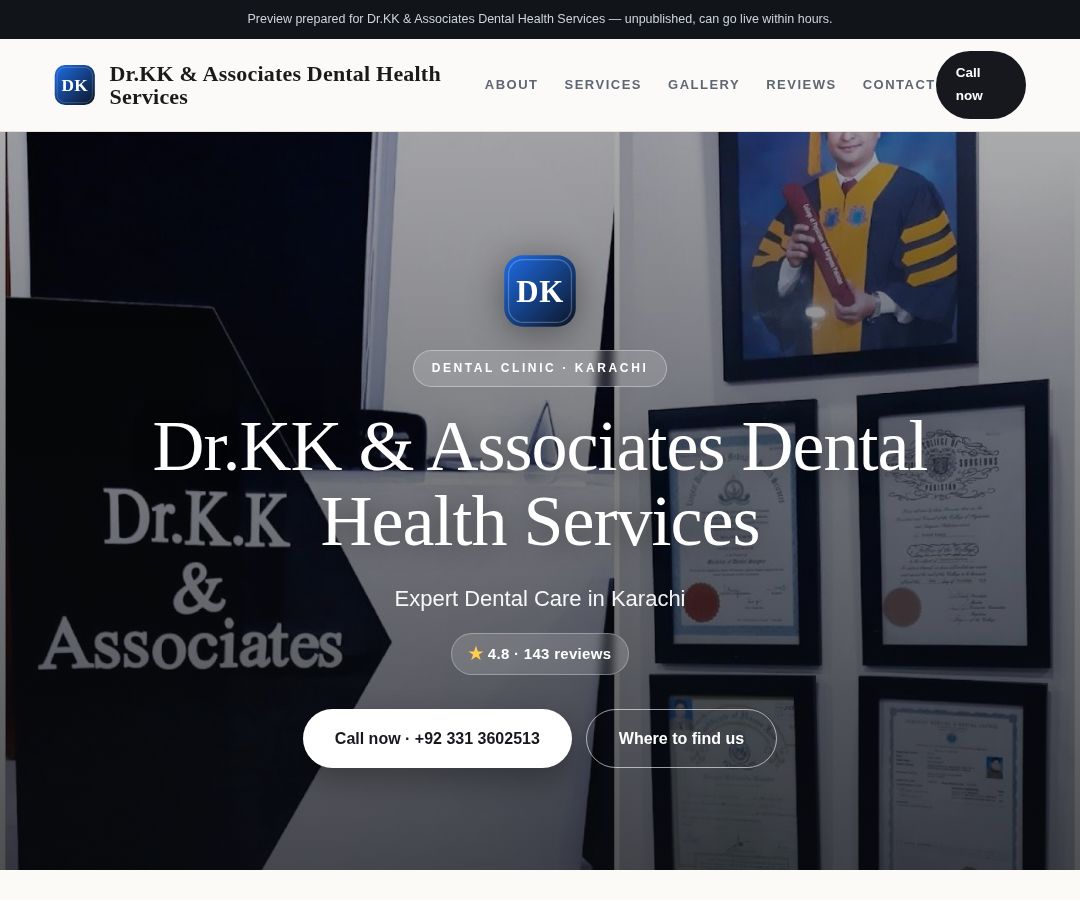 Dr.KK & Associates Dental Health Services