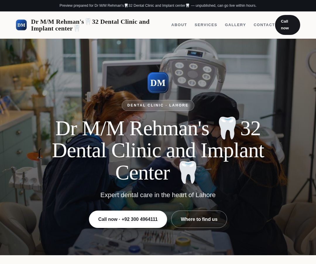 Dr M/M Rehman's🦷32 Dental Clinic and Implant center🦷