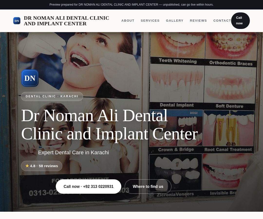 DR NOMAN ALI DENTAL CLINIC AND IMPLANT CENTER