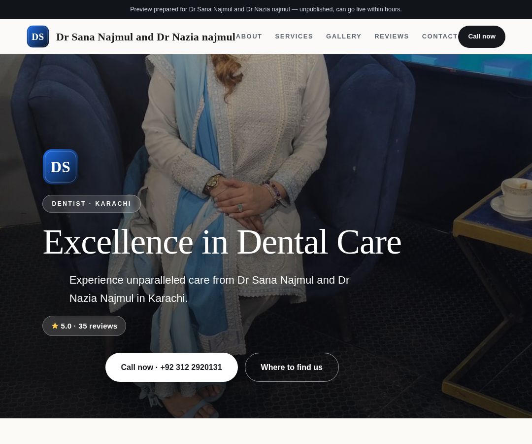 Dr Sana Najmul and Dr Nazia najmul