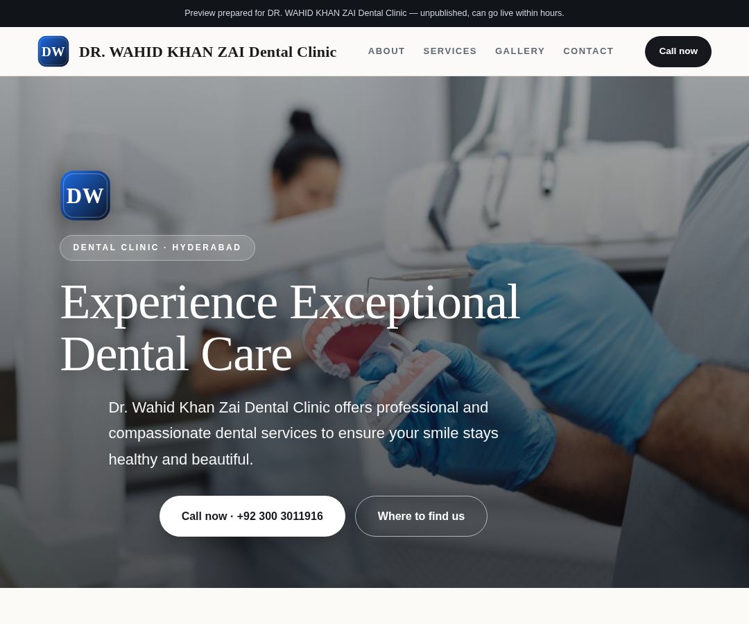 DR. WAHID KHAN ZAI Dental Clinic