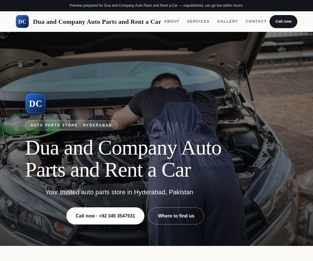 Dua and Company Auto Parts and Rent a Car
