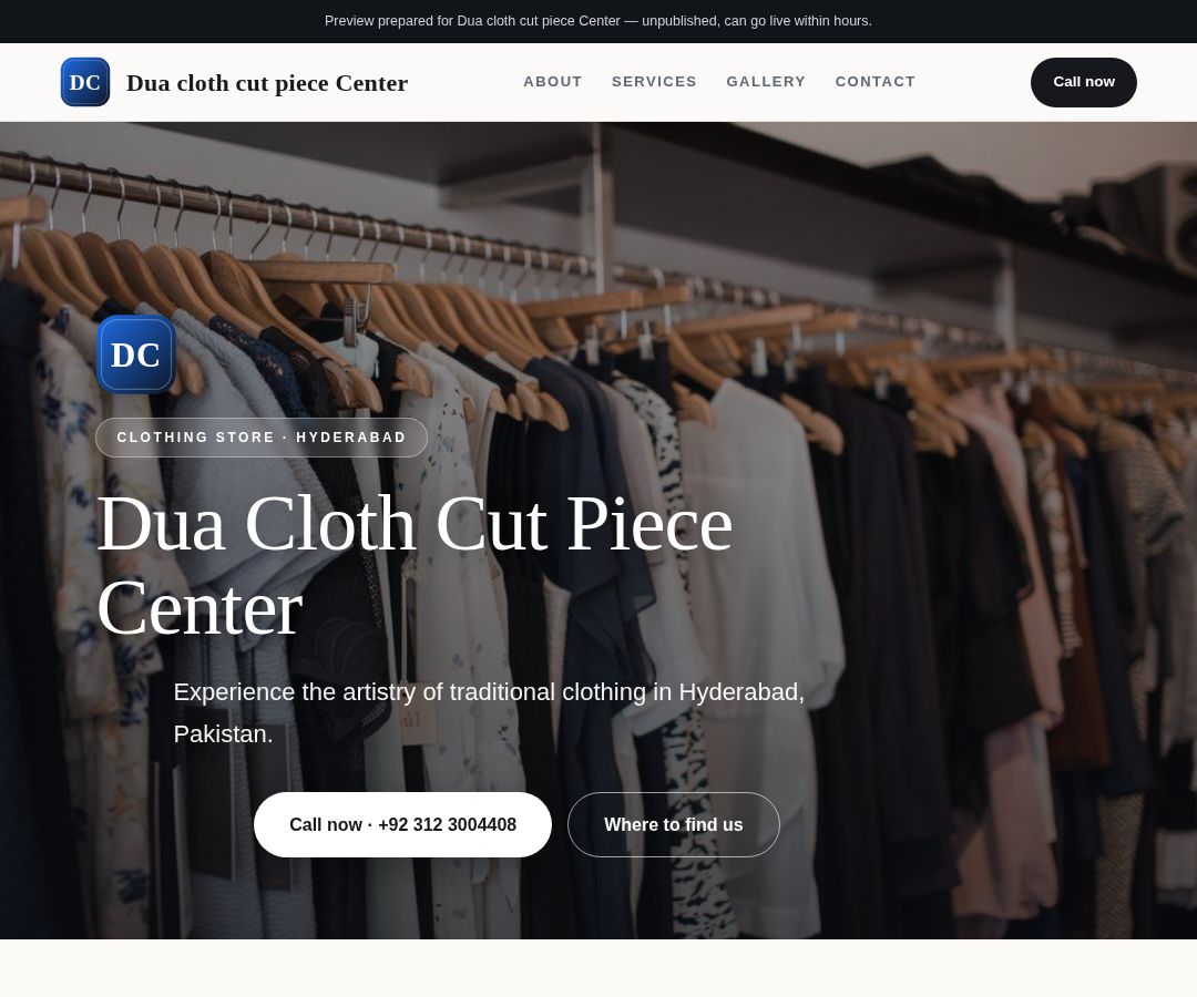 Dua cloth cut piece Center