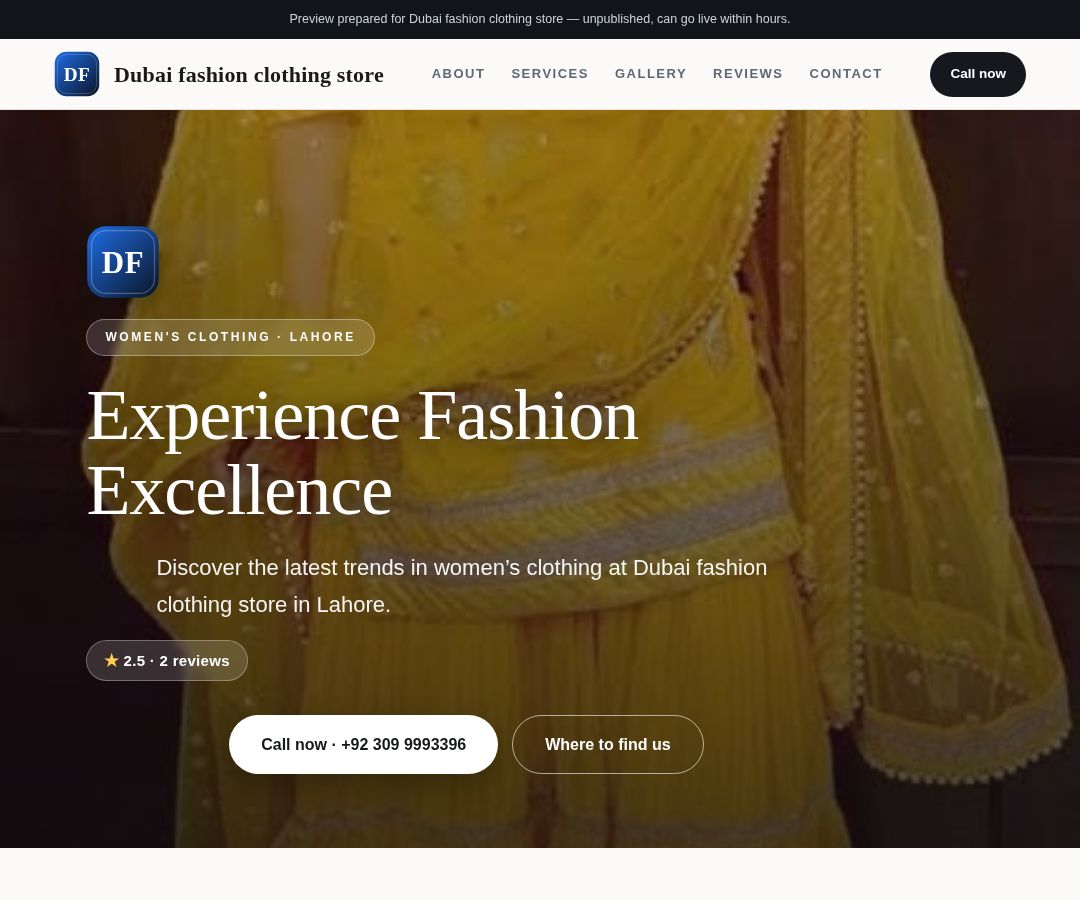 Dubai fashion clothing store