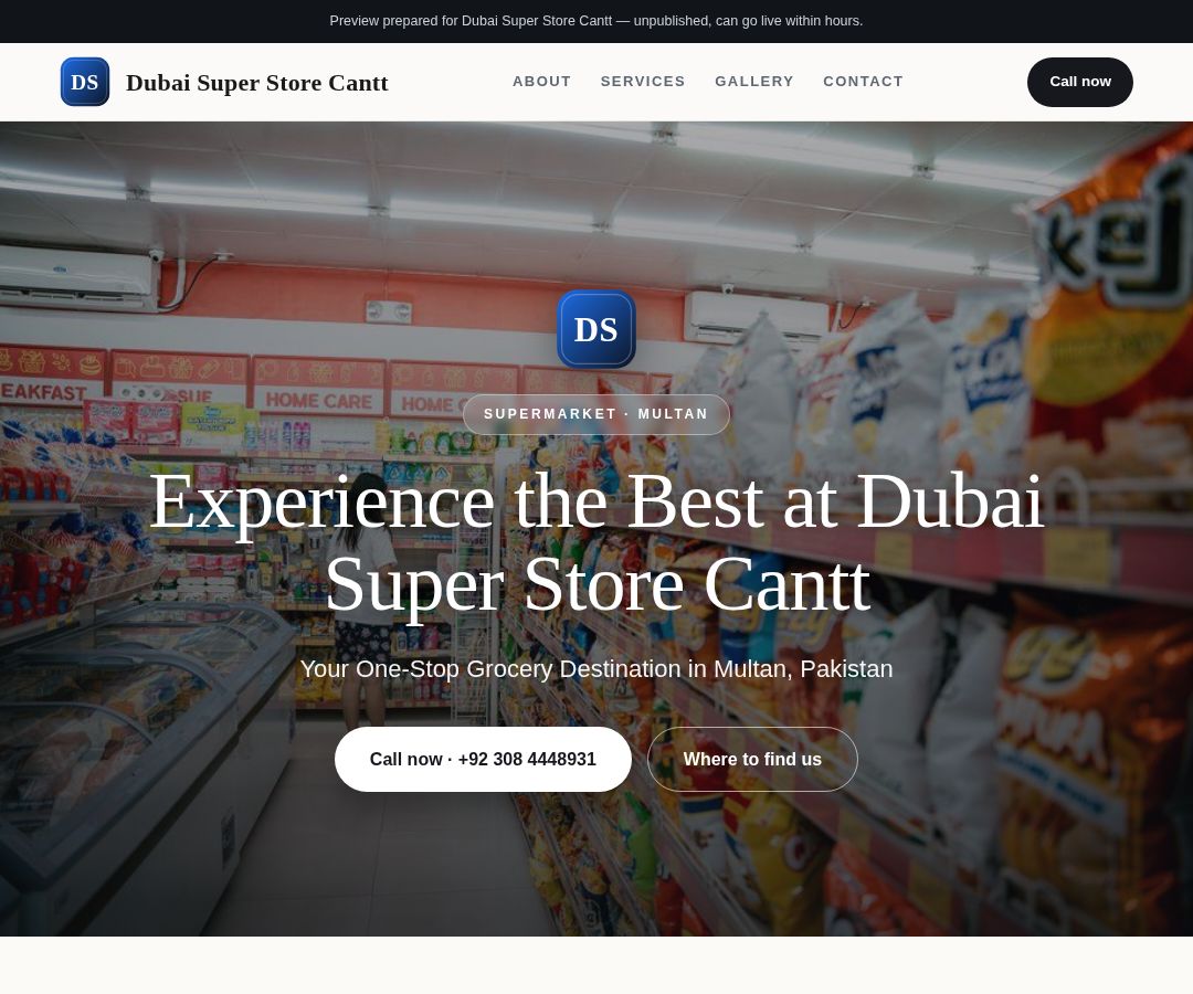 Dubai Super Store Cantt