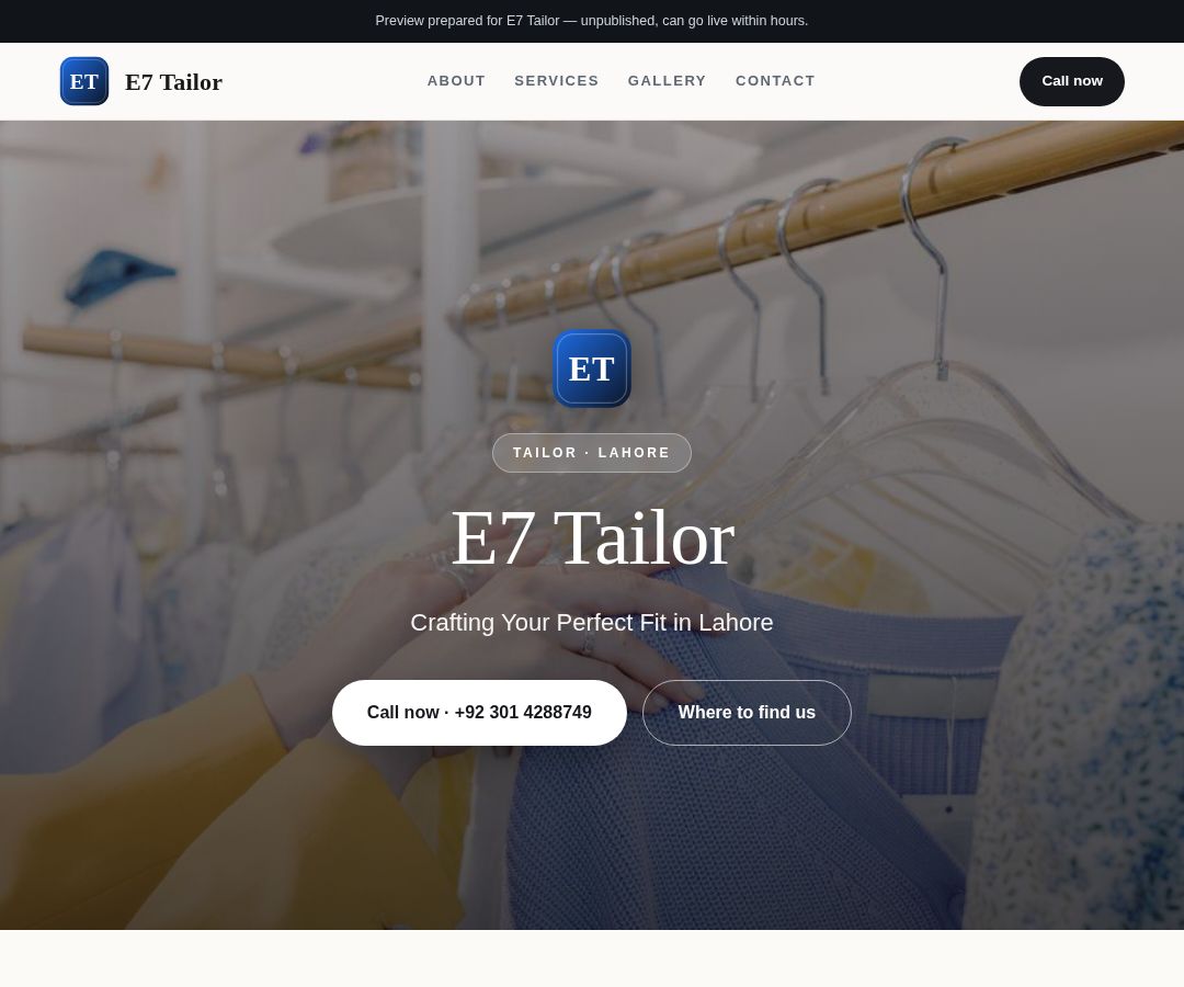 E7 Tailor