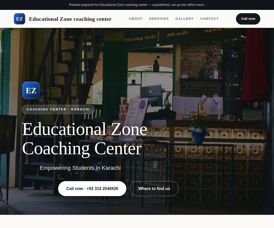 Educational Zone coaching center