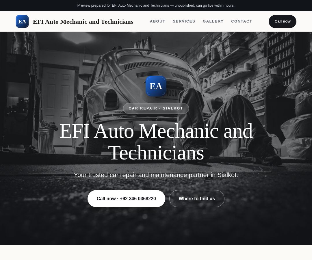 EFI Auto Mechanic and Technicians