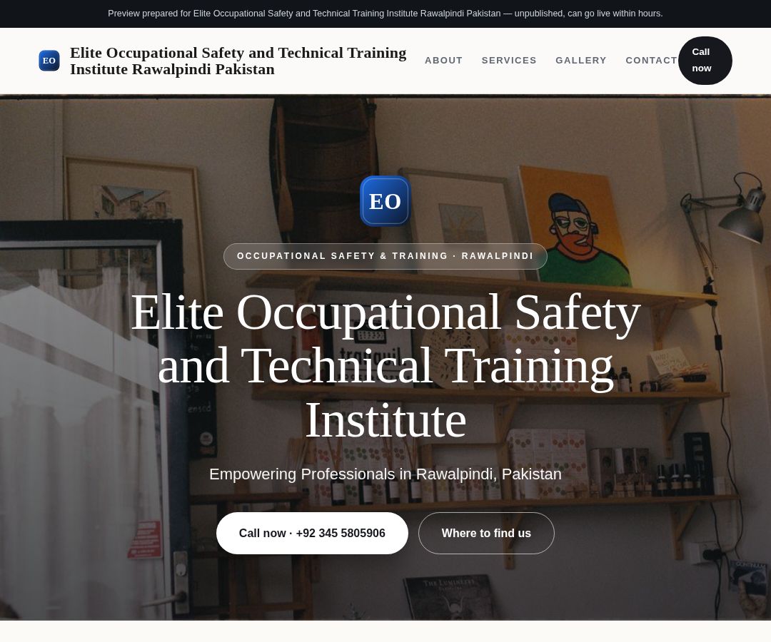 Elite Occupational Safety and Technical Training Institute Rawalpindi Pakistan