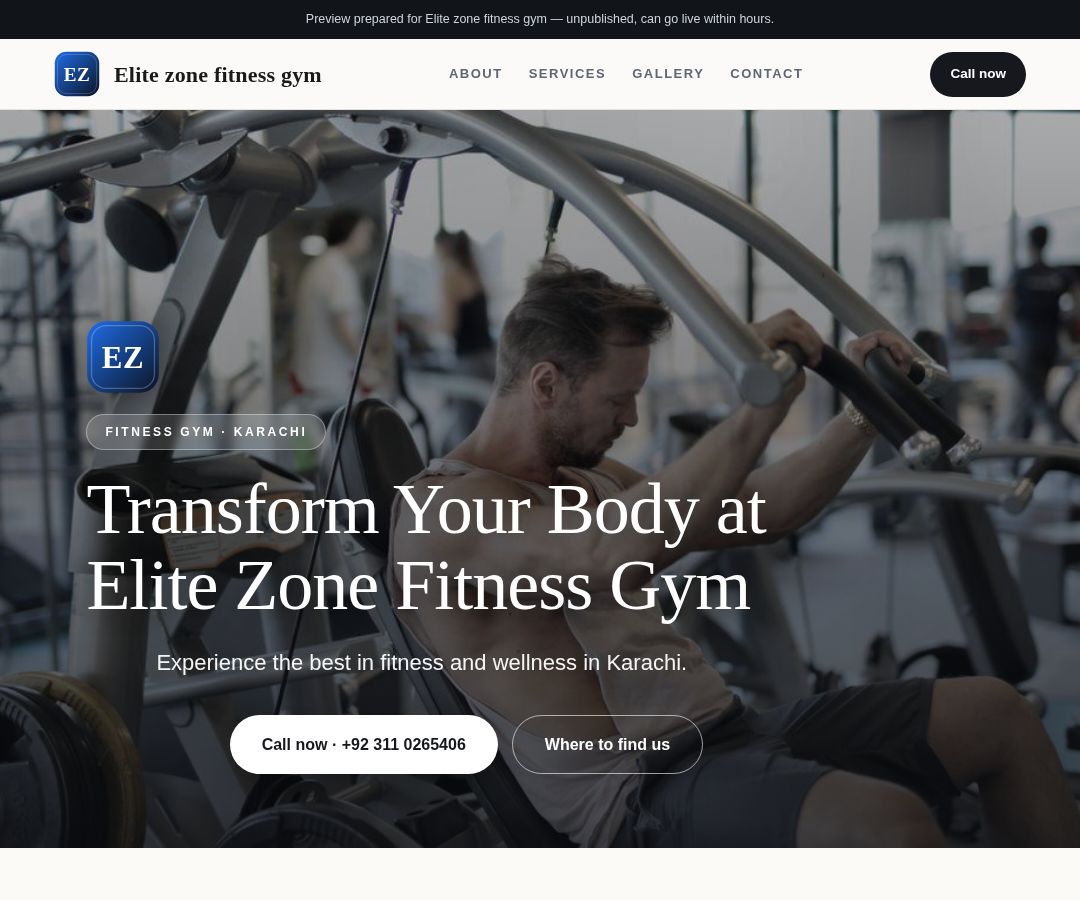 Elite zone fitness gym