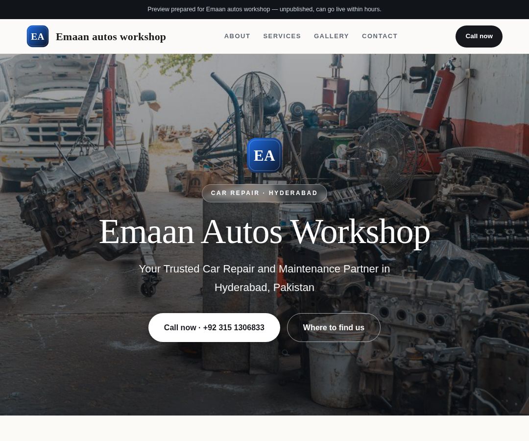 Emaan autos workshop