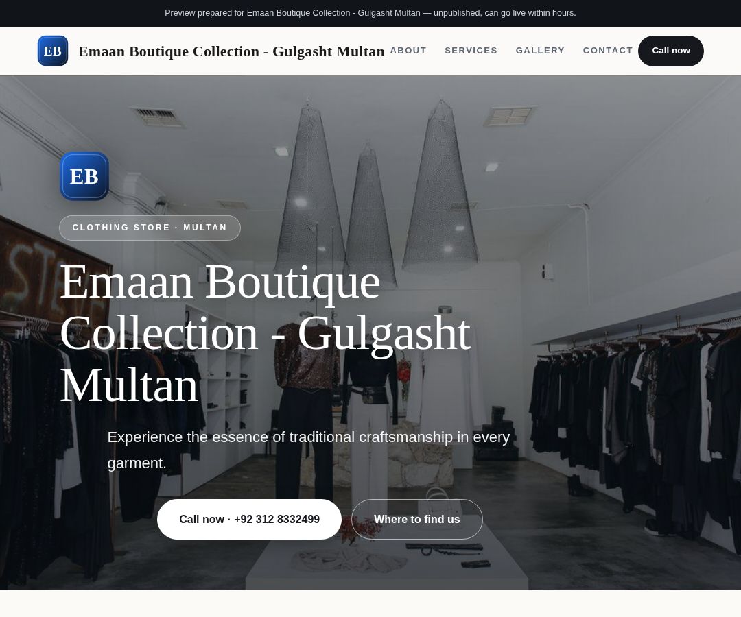 Emaan Boutique Collection - Gulgasht Multan