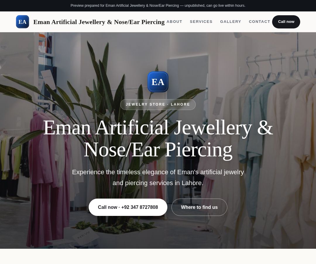 Eman Artificial Jewellery & Nose/Ear Piercing