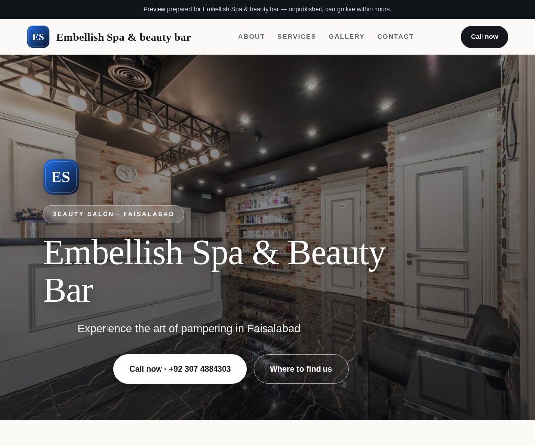 Embellish Spa & beauty bar