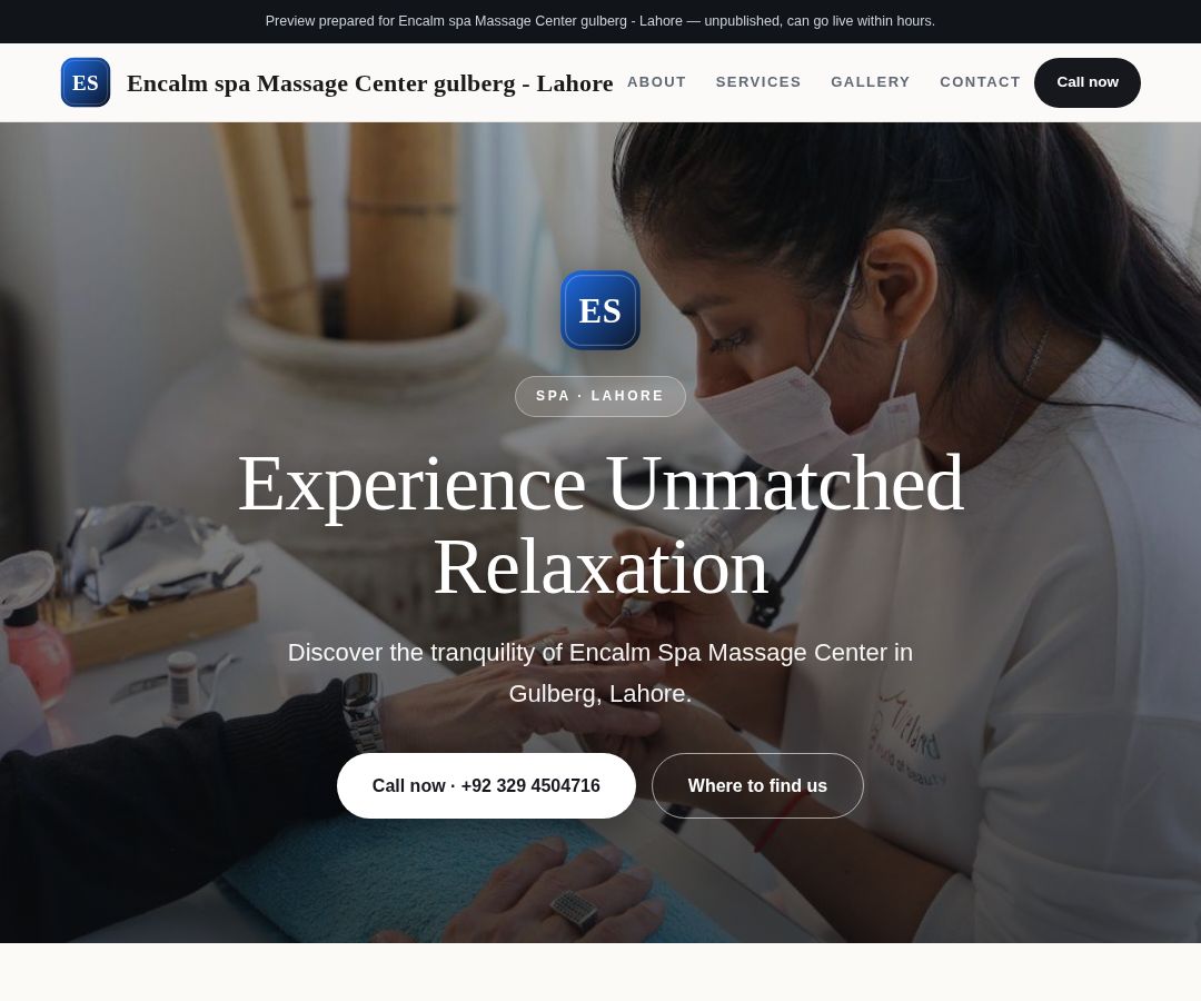 Encalm spa Massage Center gulberg - Lahore