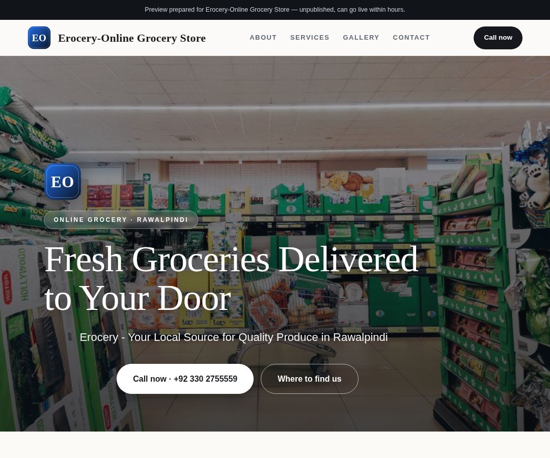 Erocery-Online Grocery Store