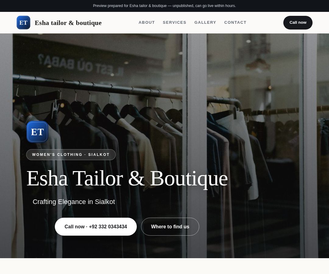 Esha tailor & boutique