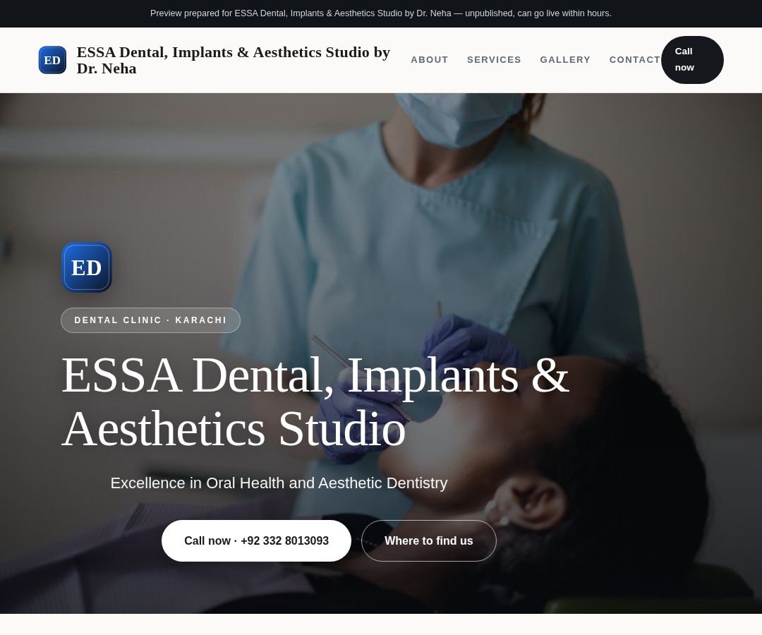 ESSA Dental, Implants & Aesthetics Studio by Dr. Neha