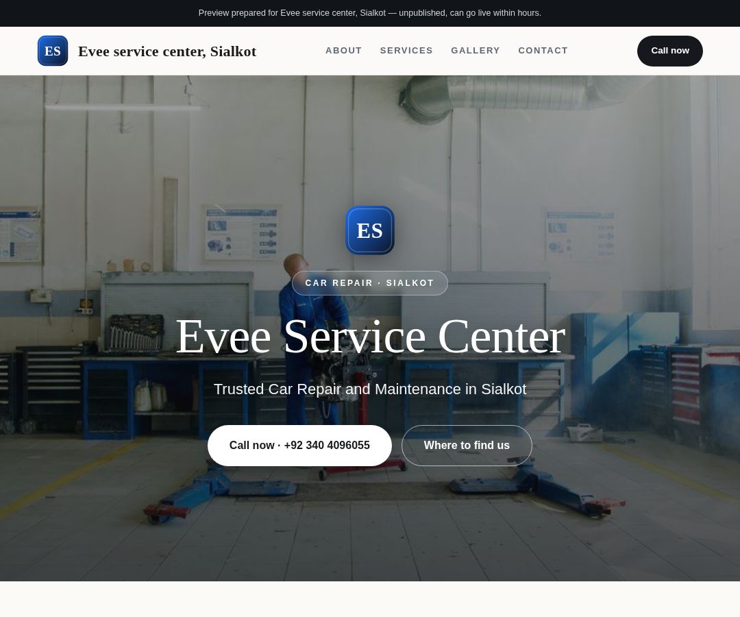 Evee service center, Sialkot
