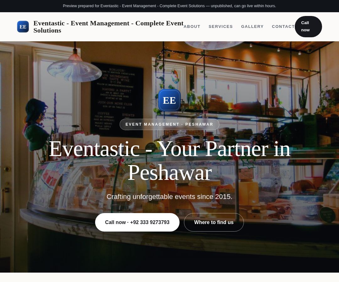 Eventastic - Event Management - Complete Event Solutions