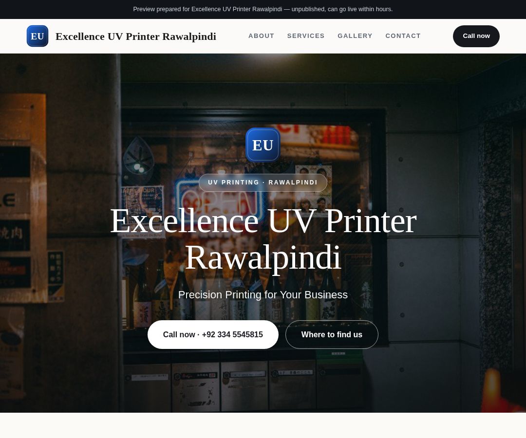 Excellence UV Printer Rawalpindi