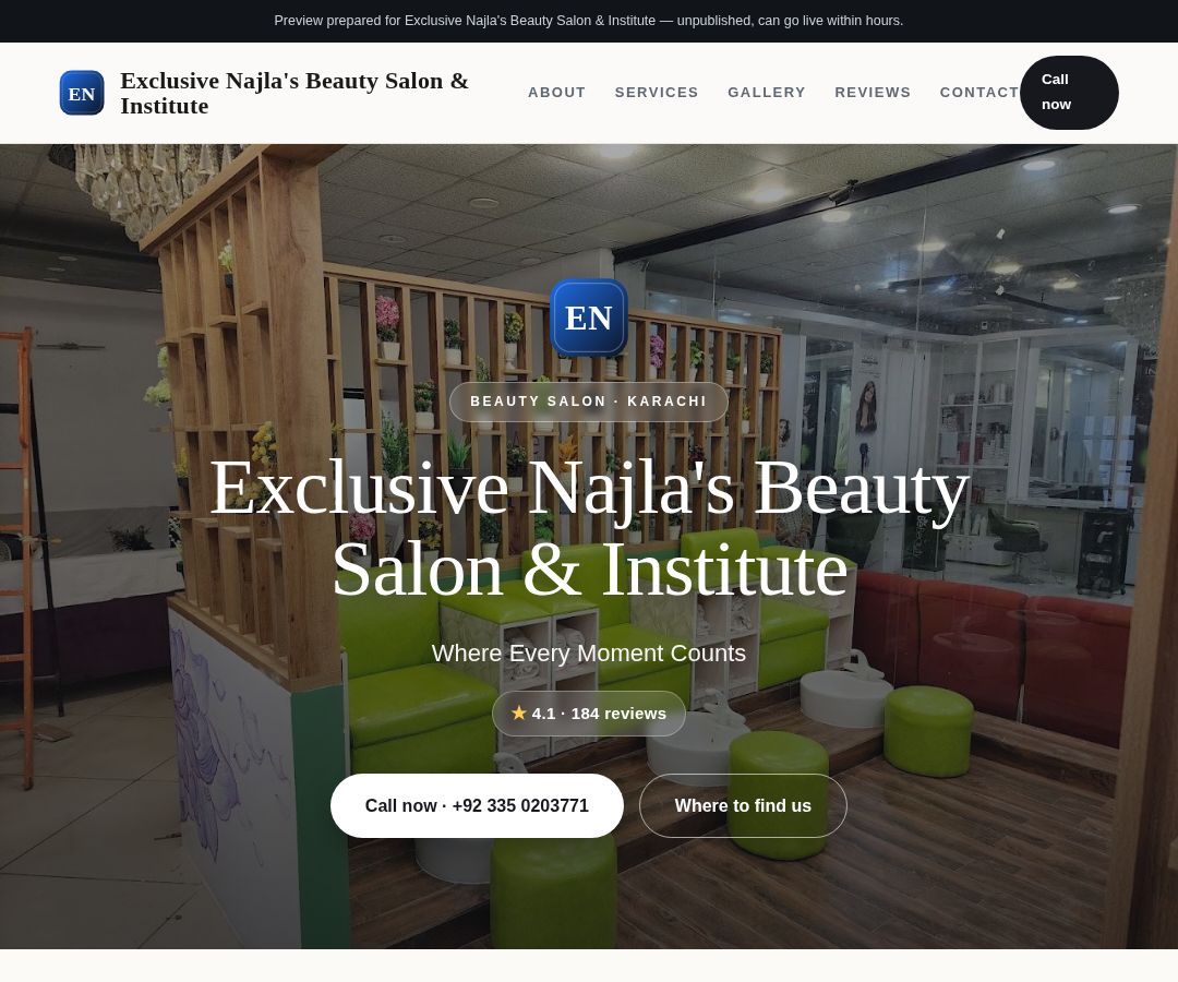 Exclusive Najla's Beauty Salon & Institute