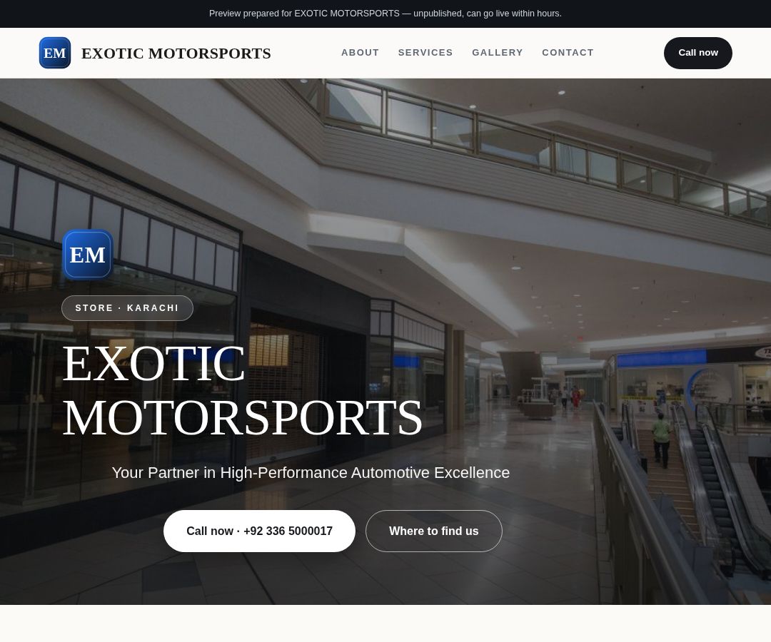 EXOTIC MOTORSPORTS