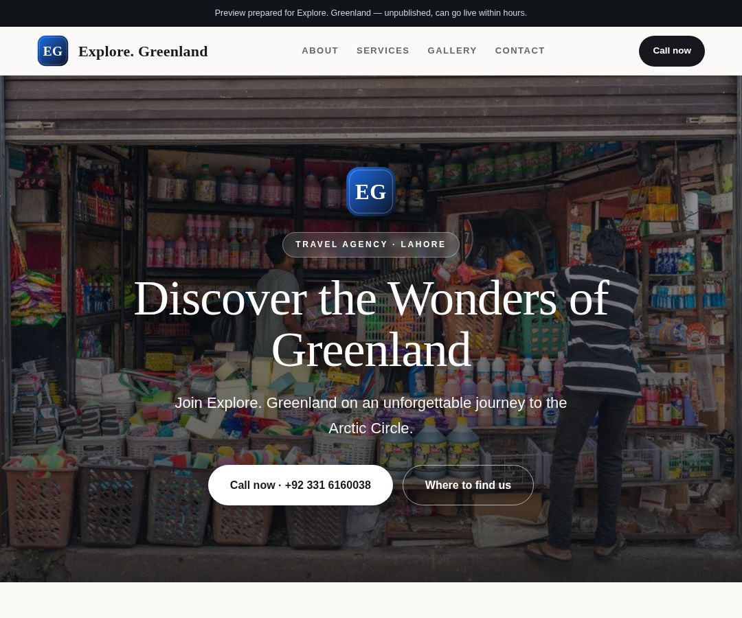 Explore. Greenland
