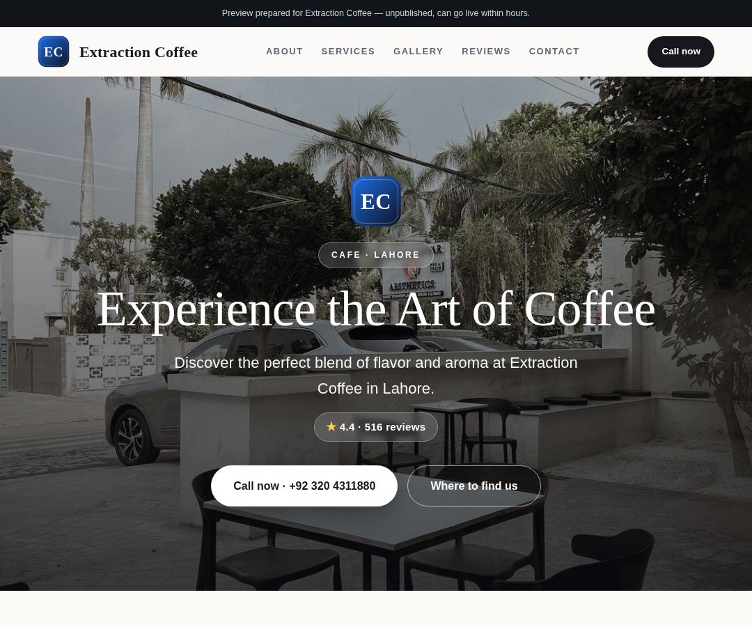 Extraction Coffee