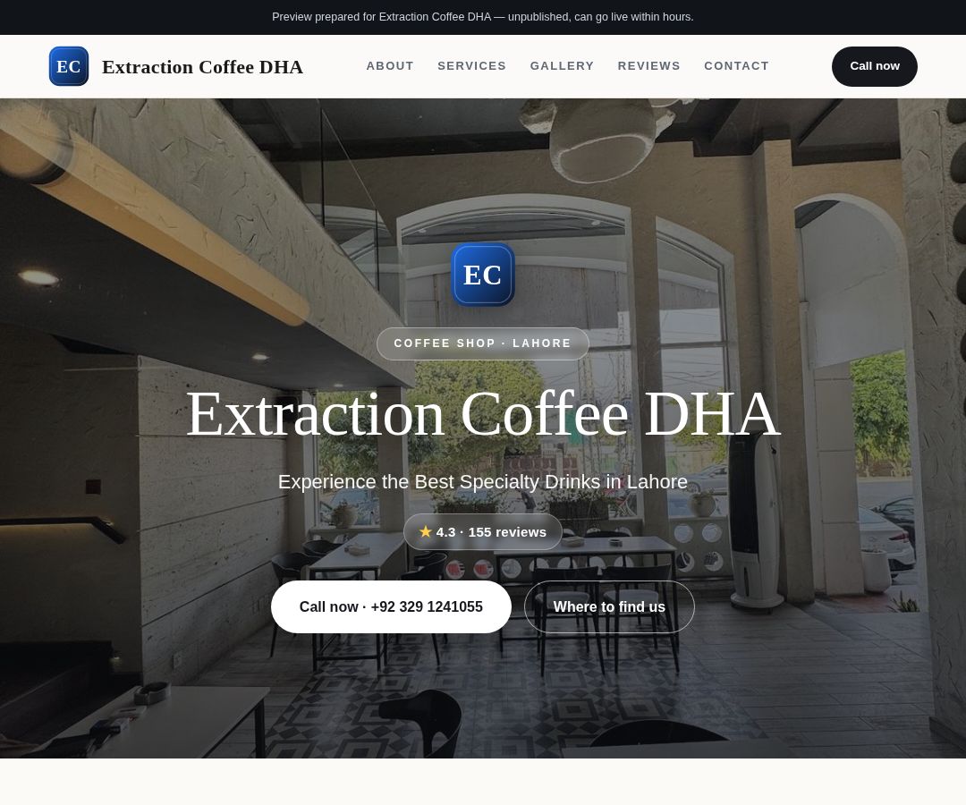 Extraction Coffee DHA