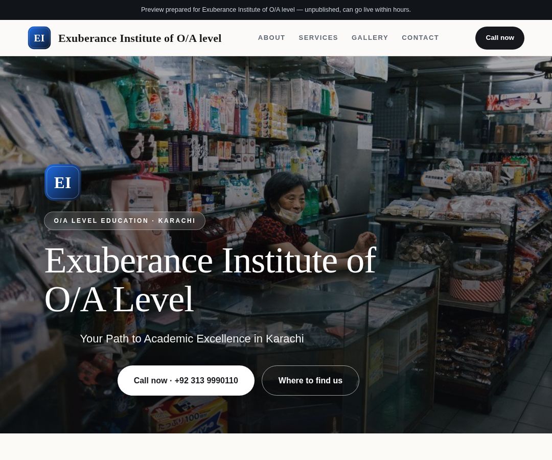 Exuberance Institute of O/A level