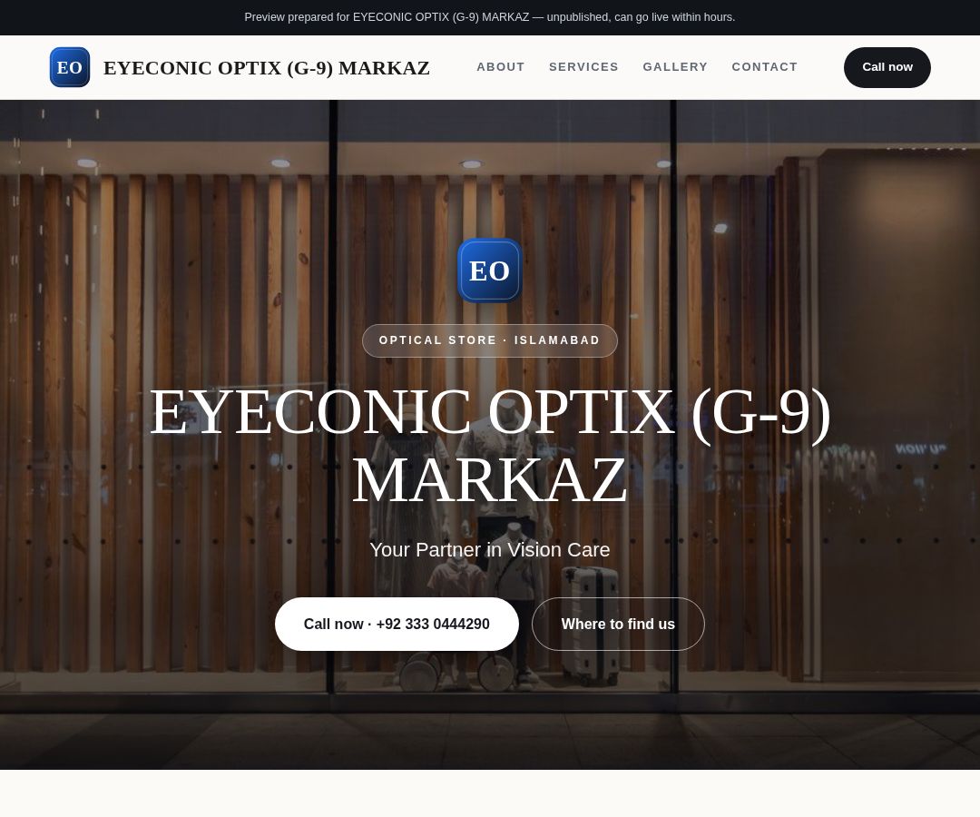 EYECONIC OPTIX (G-9) MARKAZ