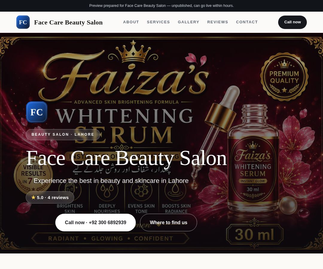 Face Care Beauty Salon