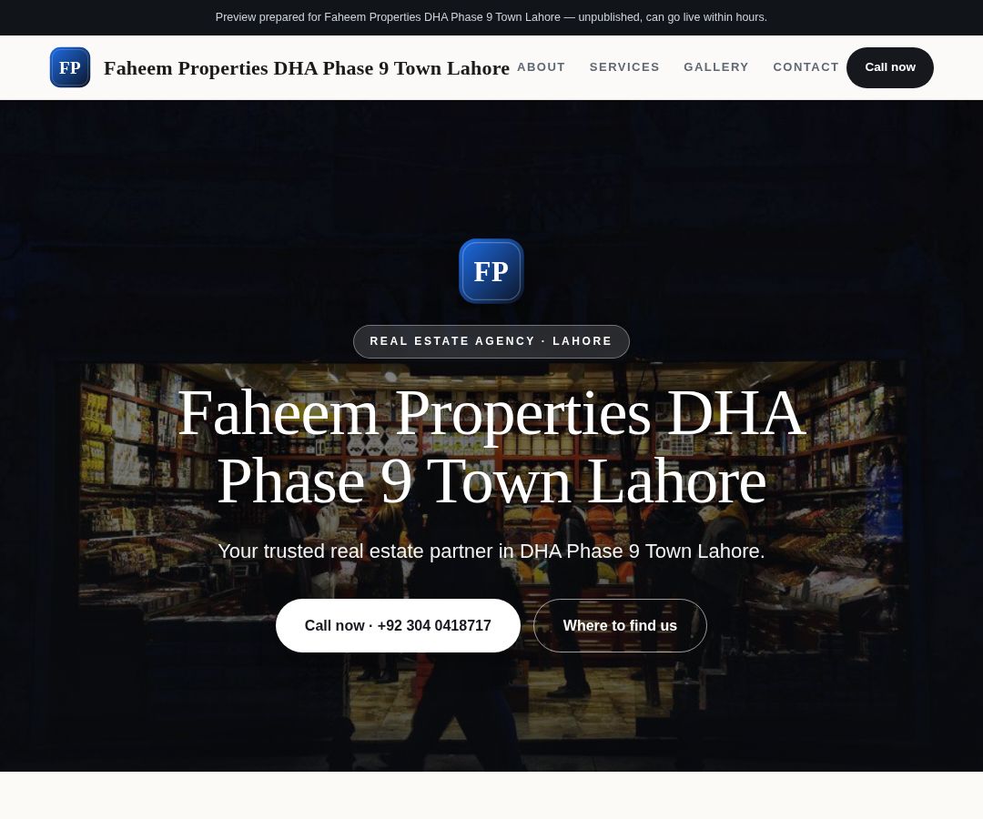 Faheem Properties DHA Phase 9 Town Lahore