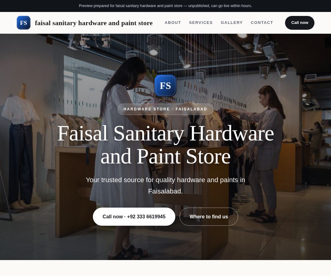 faisal sanitary hardware and paint store