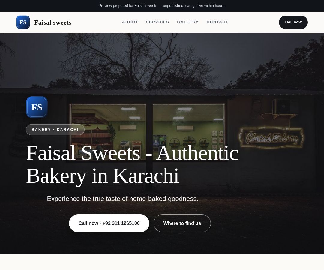 Faisal sweets