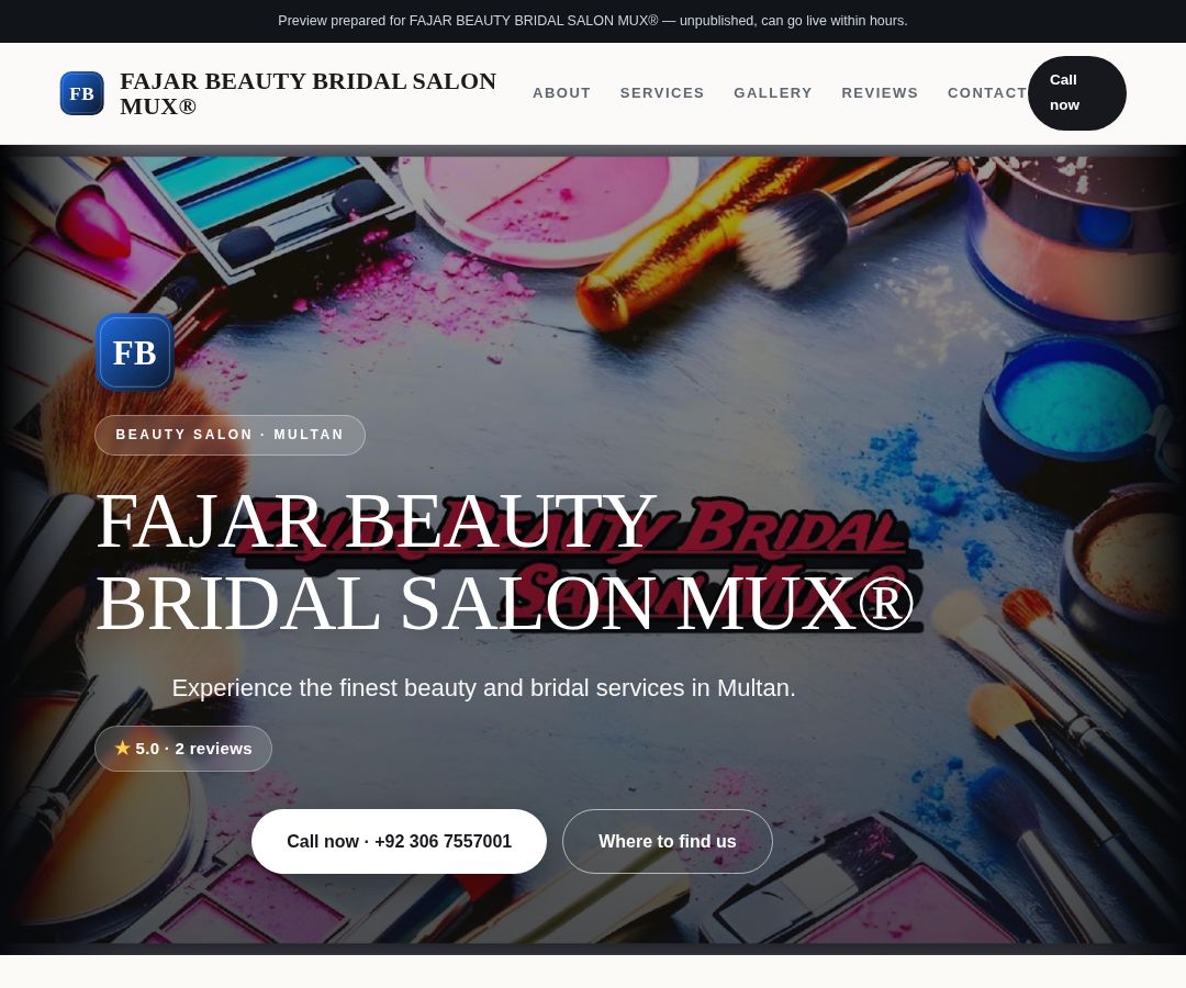 FAJAR BEAUTY BRIDAL SALON MUX®