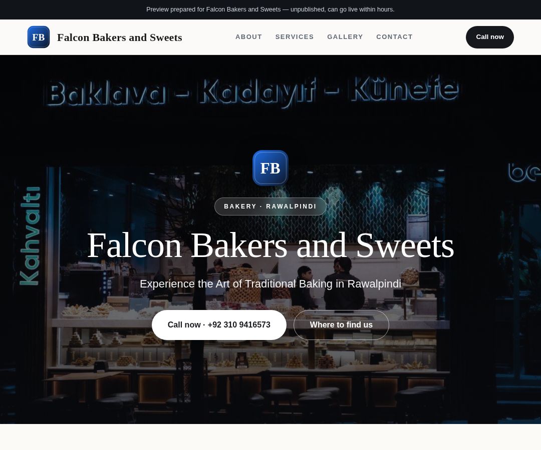 Falcon Bakers and Sweets