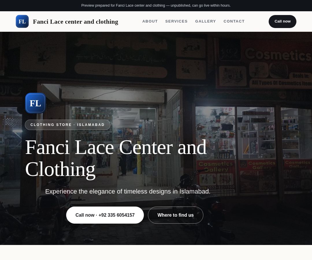 Fanci Lace center and clothing