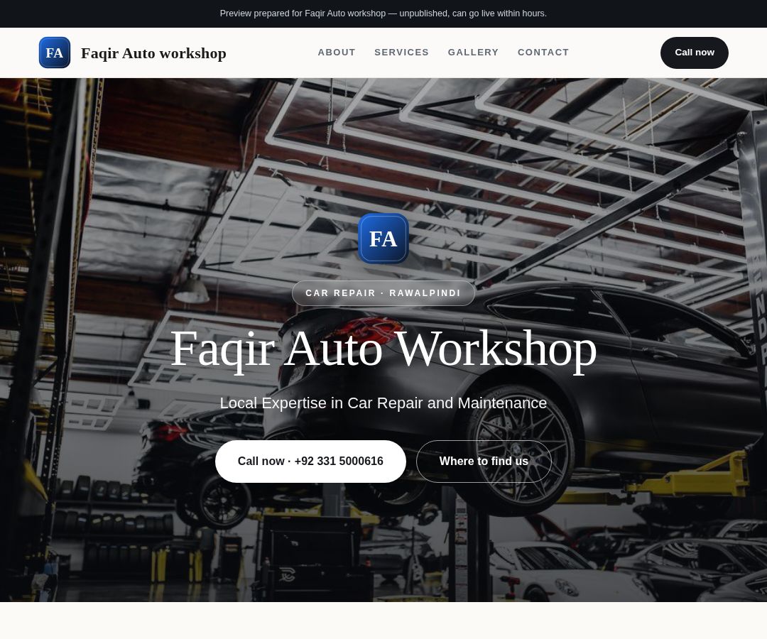 Faqir Auto workshop