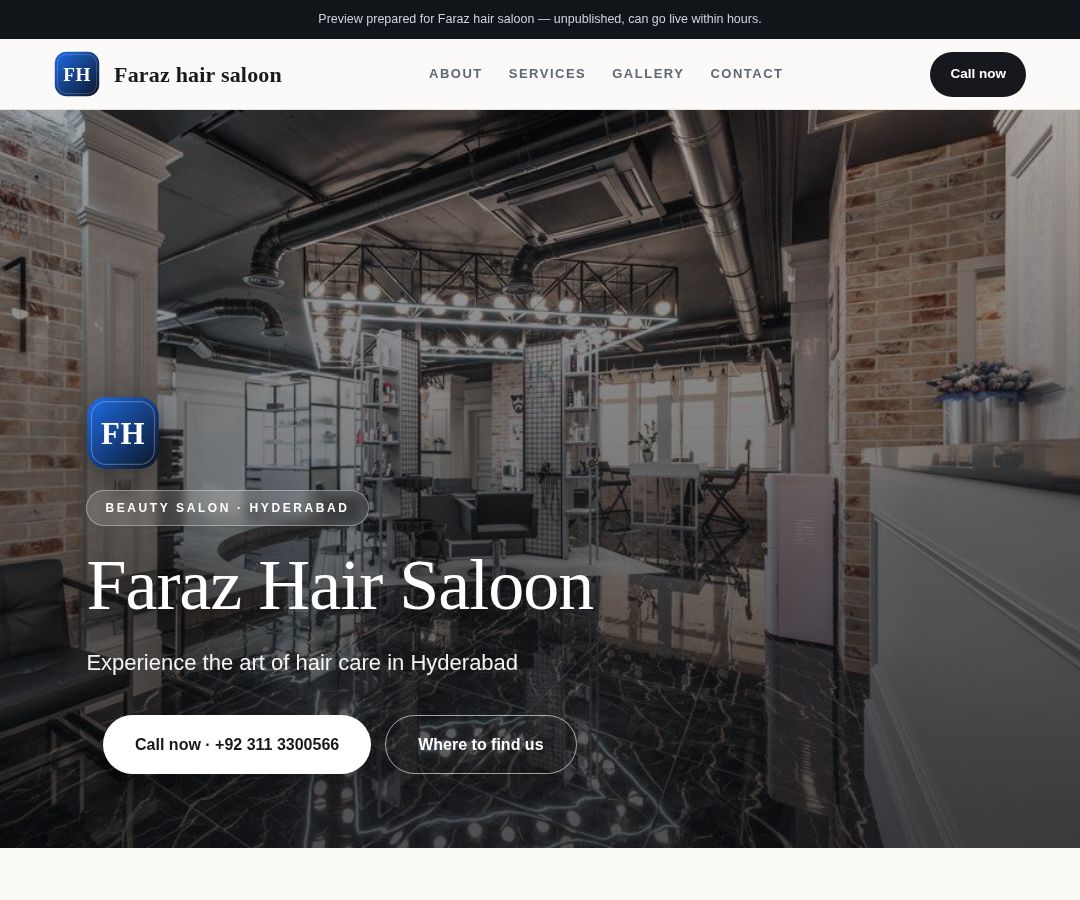 Faraz hair saloon
