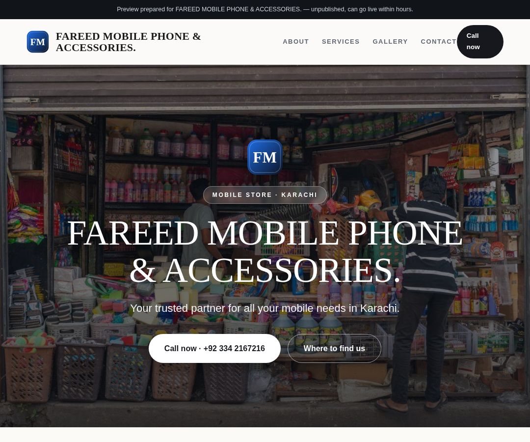 FAREED MOBILE PHONE & ACCESSORIES.