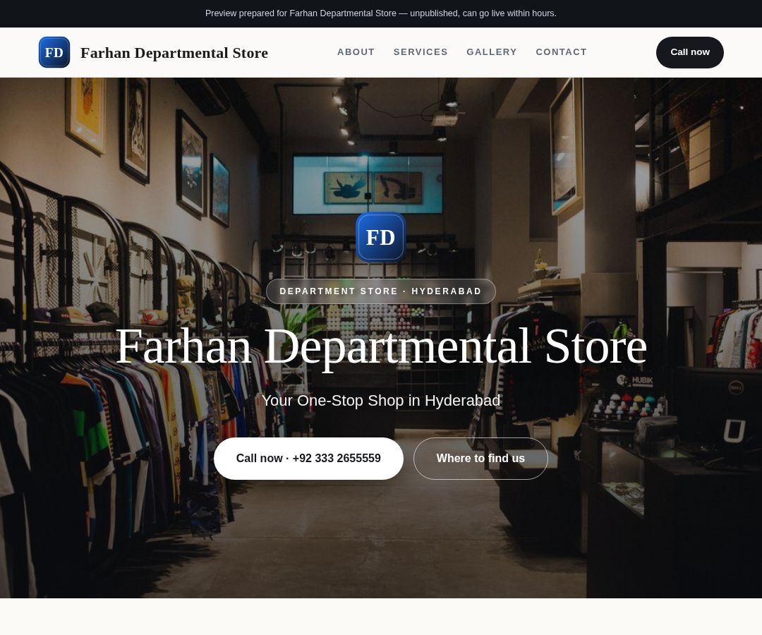 Farhan Departmental Store